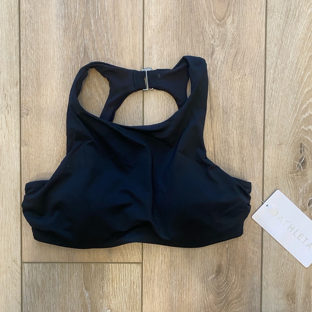 Athleta Women's black swim top